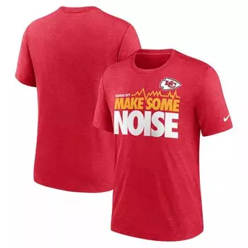 Мужская красная футболка Kansas City Chiefs Local Tri-Blend с принтом Nike