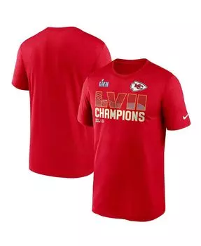 Мужская красная футболка Kansas City Chiefs Super Bowl LVII Champions Essential Nike