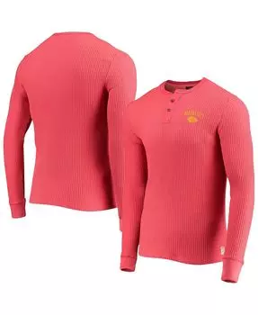 Мужская красная футболка kansas city chiefs thermal henley с длинным рукавом Junk Food, красный