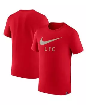 Мужская красная футболка liverpool club swoosh Nike, красный