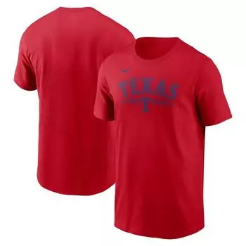 Мужская красная футболка местной команды Texas Rangers Nike