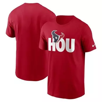 Мужская красная футболка Nike Houston Texans Local Essential, цвет Txs Red