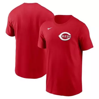 Мужская красная футболка Nike Red Cincinnati Reds Fuse Wordmark, цвет Red Red