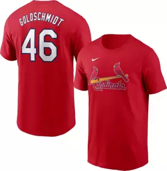 Мужская красная футболка Nike St. Louis Cardinals Paul Goldschmidt #46