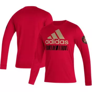 Мужская красная футболка с длинным рукавом Atlanta United FC Vintage Performance adidas