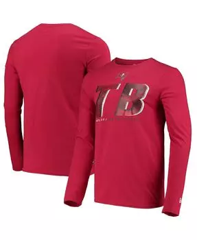 Мужская красная футболка с длинным рукавом tampa bay buccaneers combine authentic static abbreviation New Era, красный
