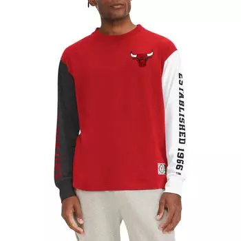 Мужская красная футболка с длинными рукавами Tommy Jeans Chicago Bulls Richie Color Block