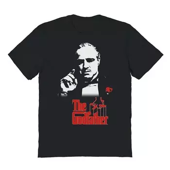 Мужская красная футболка с графическим логотипом The Godfather Licensed Character, черный