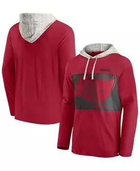 Мужская красная футболка с капюшоном с длинным рукавом tampa bay buccaneers Fanatics, красный