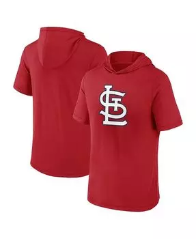 Мужская красная футболка с капюшоном с короткими рукавами и логотипом St. Louis Cardinals Fanatics, красный