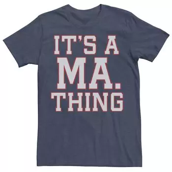 Мужская красная футболка с контуром It's A Massachusetts Thing Licensed Character