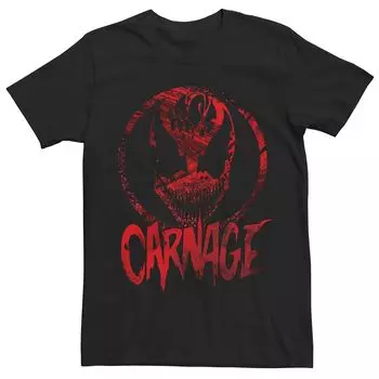 Мужская красная футболка с круглым вырезом с короткими рукавами Marvel Universe Carnage Licensed Character