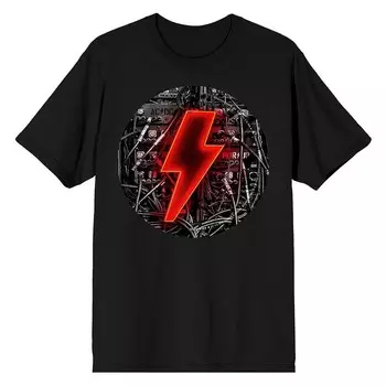 Мужская красная футболка с логотипом AC/DC Power Licensed Character, черный