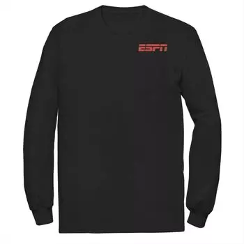 Мужская красная футболка с логотипом ESPN слева на груди Licensed Character