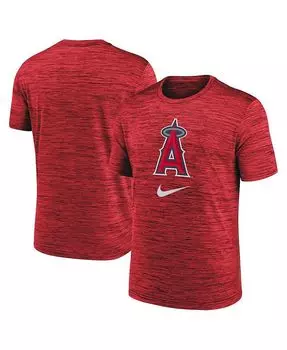 Мужская красная футболка с логотипом Los Angeles Angels Velocity Performance Nike, красный