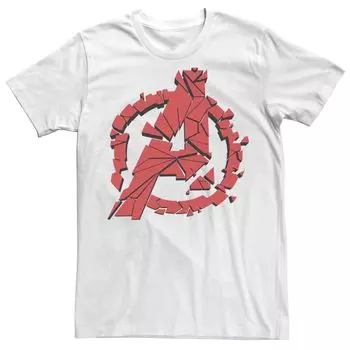 Мужская красная футболка с логотипом Marvel Avengers Shattered Licensed Character