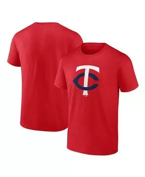 Мужская красная футболка с официальным логотипом Minnesota Twins Fanatics, красный