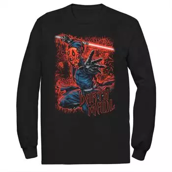 Мужская красная футболка с портретом Darth Maul Sabre Star Wars