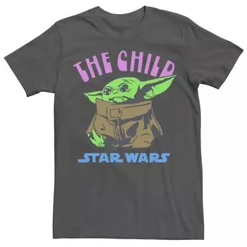 Мужская красная футболка с портретом «Звездные войны» The Mandalorian The Child Licensed Character