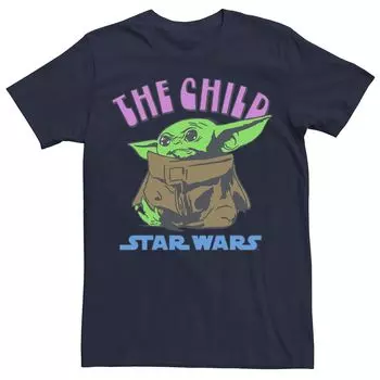 Мужская красная футболка с портретом «Звездные войны» The Mandalorian The Child Licensed Character