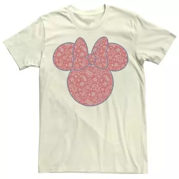 Мужская красная футболка с рисунком "Микки и друзья" Минни и пейсли Disney