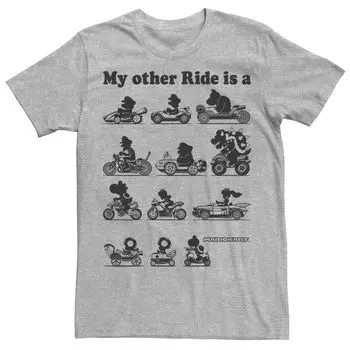 Мужская красная футболка с рисунком Nintendo Mario Kart Other Rides Licensed Character