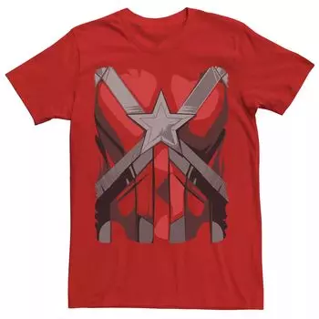 Мужская красная футболка с рисунком в костюме стража Marvel