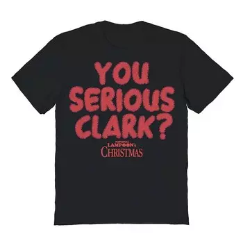 Мужская красная футболка с рисунком You Serious Clark National Lampoon's Christmas Vacation Licensed Character, черный