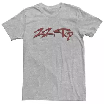 Мужская красная футболка с текстовым логотипом ZZ Top Licensed Character