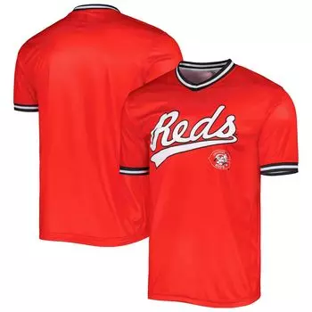 Мужская красная футболка Stitches Cincinnati Reds Cooperstown Collection Team