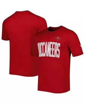 Мужская красная футболка Tampa Bay Buccaneers Joint Authentic Training Huddle Up New Era, красный