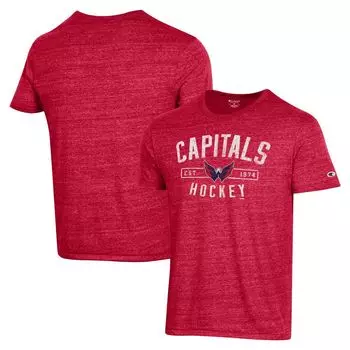Мужская красная футболка Tri-Blend Washington Capitals Champion