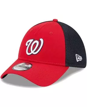 Мужская красная гибкая кепка Washington Nationals Team Neo 39THIRTY New Era
