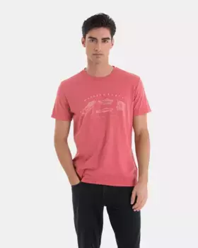 Мужская красная хлопковая футболка Massana, красный