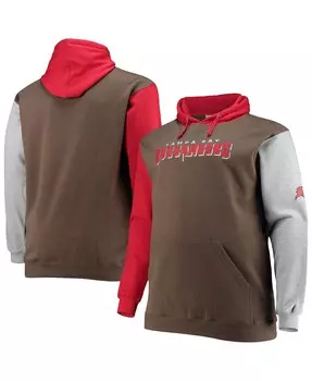 Мужская красная и черная толстовка с капюшоном tampa bay buccaneers big and tall pullover Profile, мульти