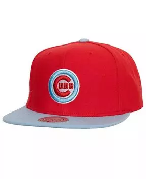 Мужская красная и голубая кепка Snapback Chicago Cubs Hometown Mitchell & Ness, красный