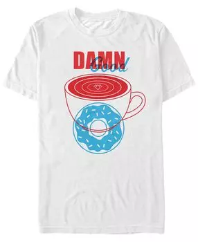 Мужская красная и синяя футболка с коротким рукавом twin peaks damn good Fifth Sun, белый