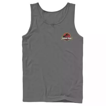 Мужская красная и желтая майка с карманом и логотипом Jurassic Park Licensed Character