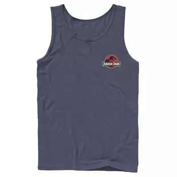 Мужская красная и желтая майка с карманом и логотипом Jurassic Park Licensed Character