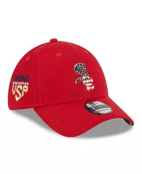 Мужская красная кепка Chicago White Sox 2023 Четвертое июля 39THIRTY с гибкой посадкой New Era