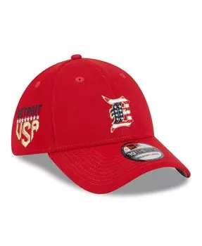 Мужская красная кепка Flex Fit Detroit Tigers 2023 Четвертое июля 39THIRTY New Era