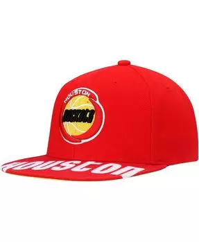 Мужская красная кепка Houston Rockets Hardwood Classics Swingman Pop Snapback Mitchell & Ness