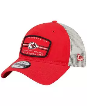 Мужская красная кепка Kansas City Chiefs Property Trucker 9TWENTY Snapback New Era