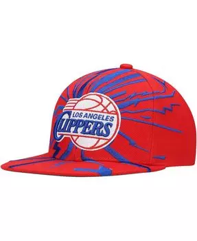 Мужская красная кепка La Clippers из твердой древесины Classics Earthquake Snapback Mitchell & Ness