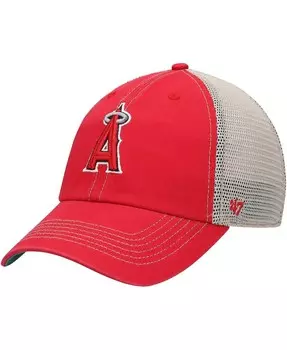 Мужская красная кепка Los Angeles Angels Trawler Clean Up Trucker Snapback '47 '47 Brand