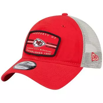 Мужская красная кепка New Era Kansas City Chiefs Property Trucker 9TWENTY Snapback