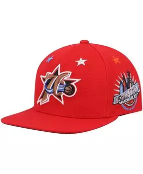 Мужская красная кепка Philadelphia 76Ers Hardwood Classics 1997 NBA All-Star Weekend Top Star Snapback Mitchell & Ness
