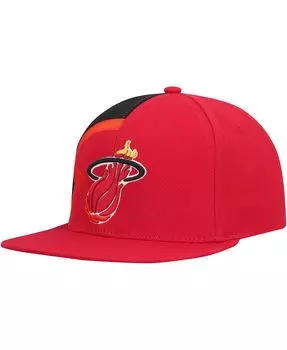 Мужская красная кепка Snapback из твердой древесины Miami Heat Classics Retroline Mitchell & Ness