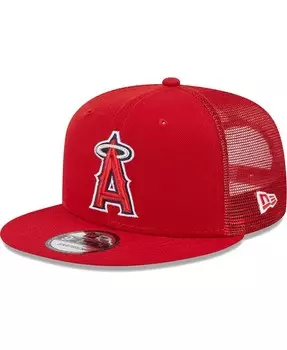 Мужская красная кепка Snapback Los Angeles Angels Team Color Trucker 9FIFTY New Era