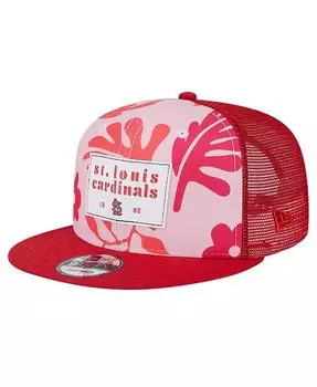 Мужская красная кепка St. Louis Cardinals Bikini Bottom Trucker 9FIFTY Snapback New Era, красный
